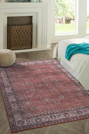 Conceptum Folk Chenille - Alfombra Roja 75 x 230 cm